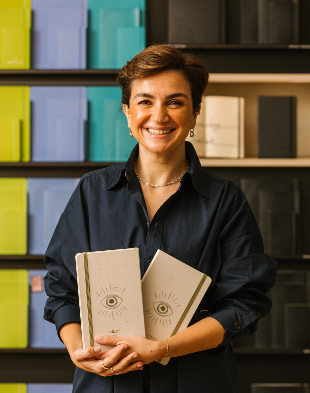 HRH Princess Noor Bint Asem at the Moleskine headquarters in Milan, Italy